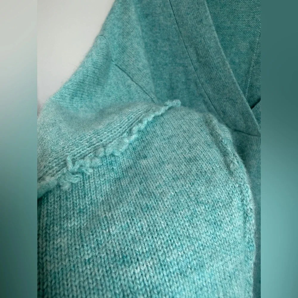V-Neck Relaxed Sweater in Seafoam Green - Picture 5 of 9